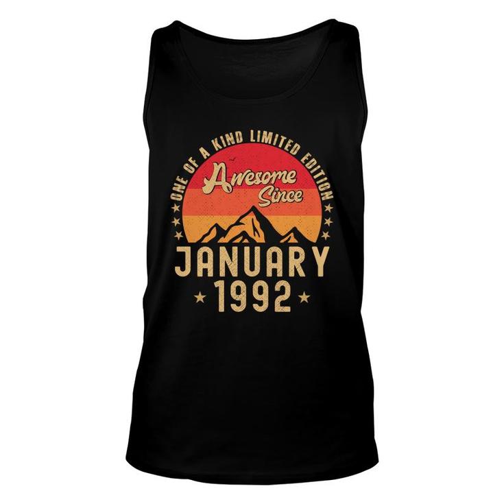 January 1992 Awesome Since Vintage Birthday  Unisex Tank Top