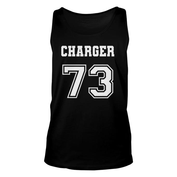 Jersey Style Charger 73 1973 Old School Classic Muscle Car Unisex Tank Top