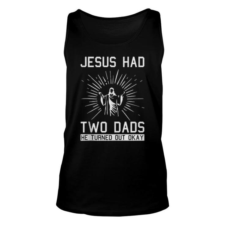 Jesus Had Two Dads Christmas Cool Lgbtq Gay Pride Christian Tank Top