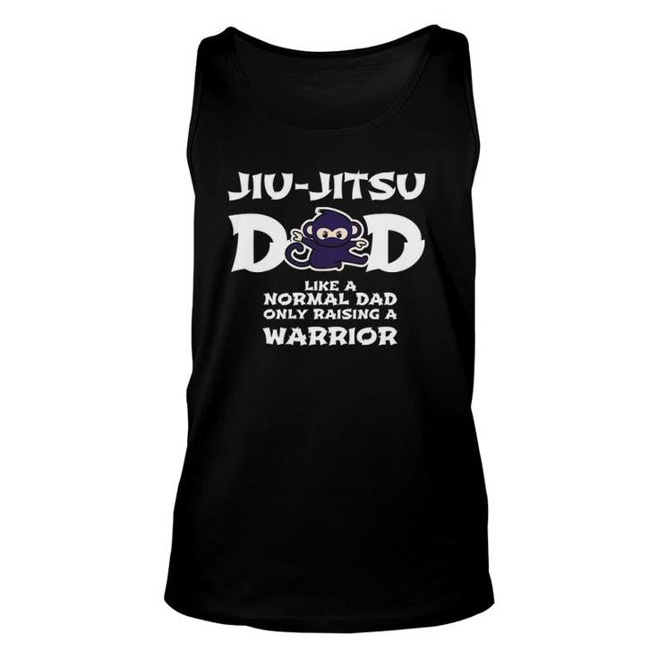 Mens Jiu Jitsu Dad Raising A Warrior Fathers Day Jiu-Jitsu Tank Top