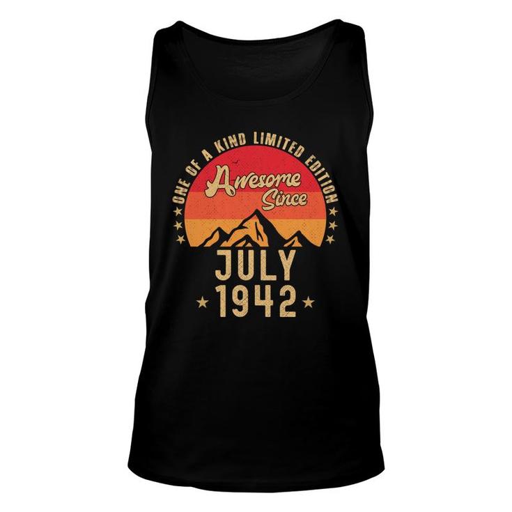 July 1942 Awesome Since Vintage Birthday  Unisex Tank Top