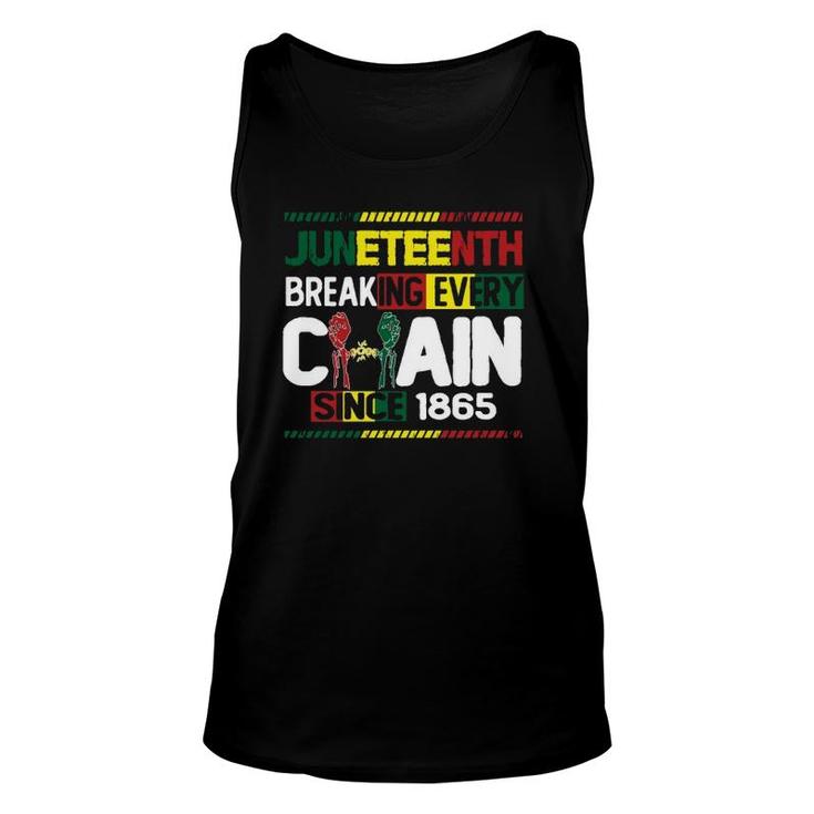 Juneteenth Breaking Every Chain Since 1865 Black Month History Tank Top