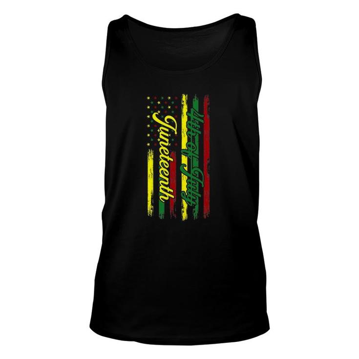 Juneteenth Not 4Th July Black Women Independence Day Unisex Tank Top