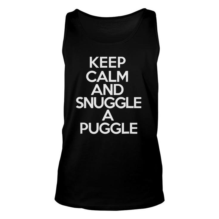 Keep Calm And Snuggle A Puggle Unisex Tank Top