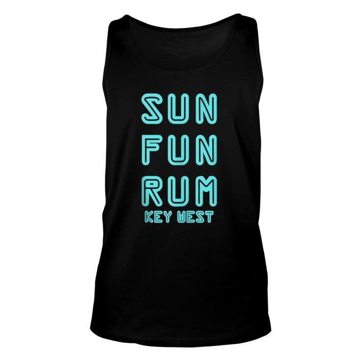 Key West - Sun Fun Rum Day Drinking Funny Key West Florida  Unisex Tank Top