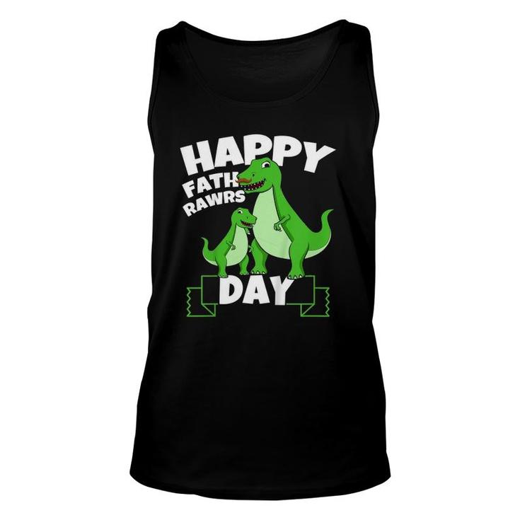 Kids Happy Father's Day Son Dinosaurusrex Dino Dad Toddler Boy Tank Top