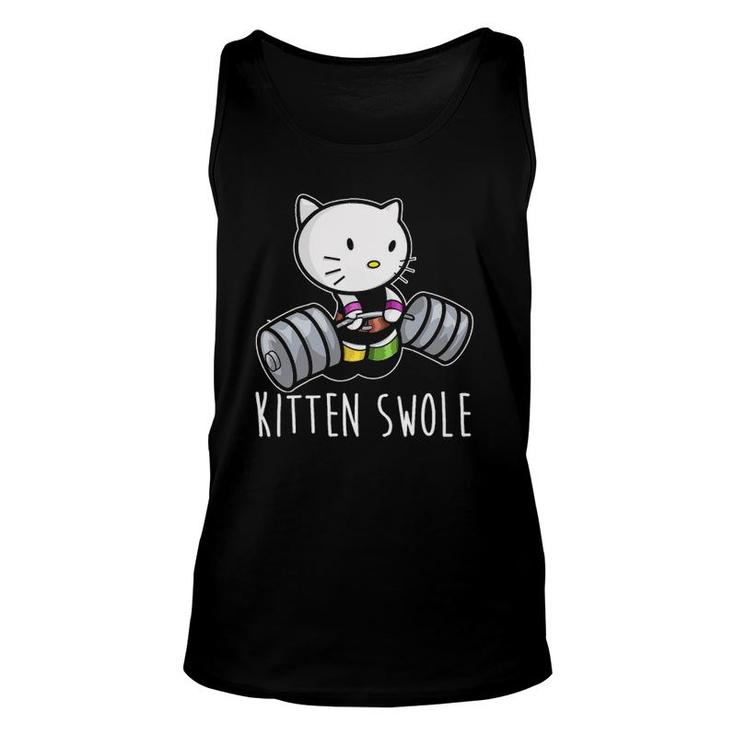 Kitten Swole Cat Powerlifting Weightlifting Gym Training Unisex Tank Top