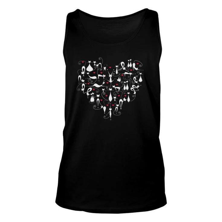 Kitty Quote Happy Meowentine's Day Valentine's Day Cat Tank Top
