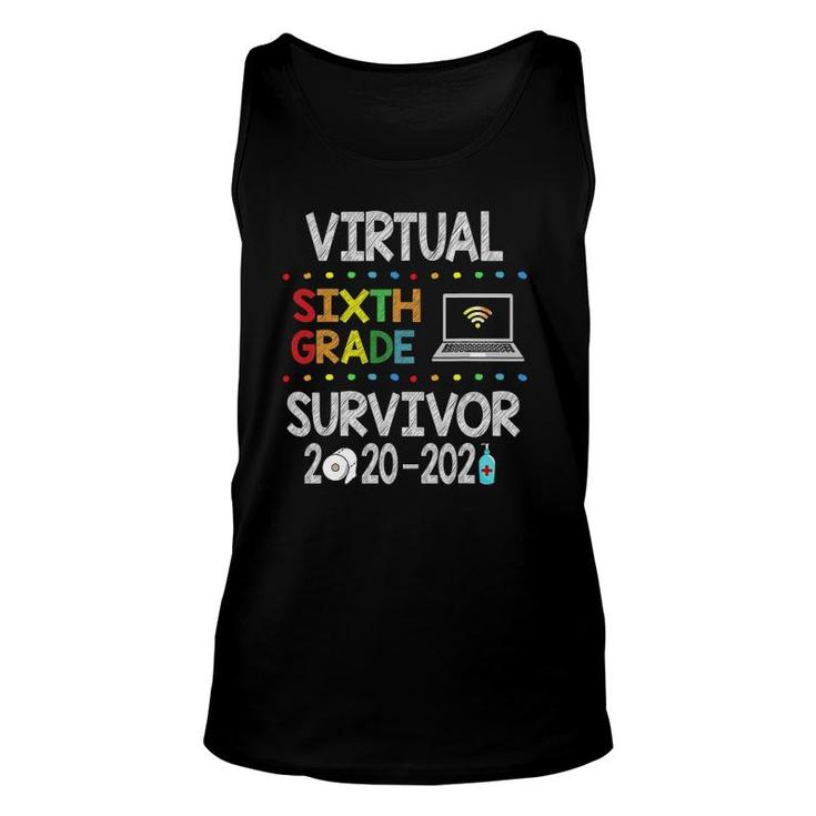 Last Day Of School Virtual 6Th Grade Survivor 2020-2021 Ver2 Tank Top