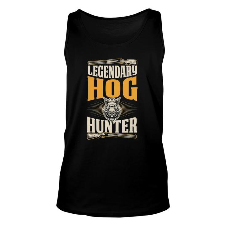 Legendary Hog Hunter Funny Best Hunting Dad Unisex Tank Top