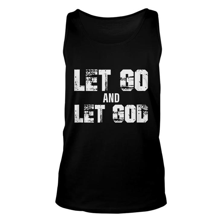 Let Go And Let Go Empowering Christian Unisex Tank Top