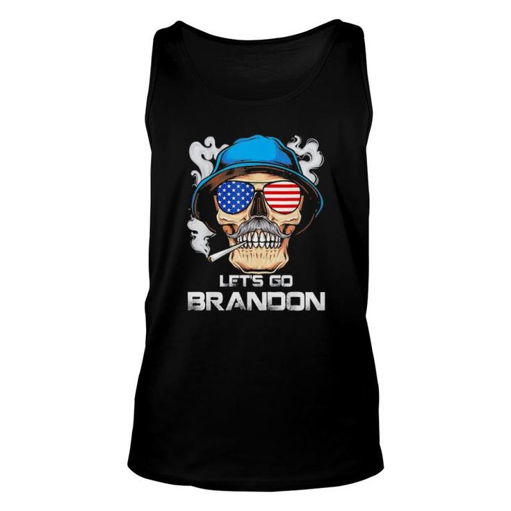 Let’S Go Brandon – Lets Go Brandon Skull American Flag Classic Tank Top