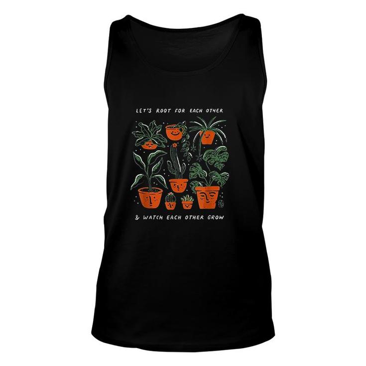Lets Root For Each Other And Watch Each Other Grow Many Unisex Tank Top