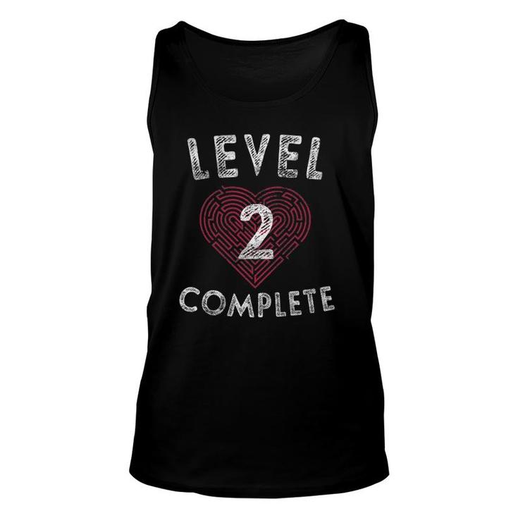 Level 2 Complete 2Nd Wedding Anniversary Gifts Heart Unisex Tank Top