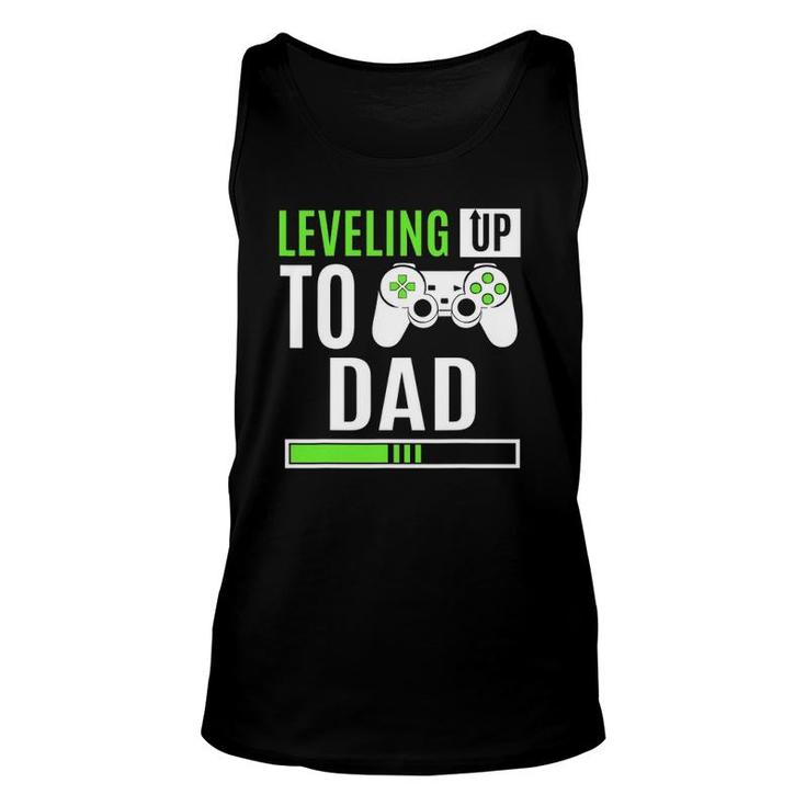 Leveling Up To Dad Gaming Baby Gender Reveal Announcement Unisex Tank Top