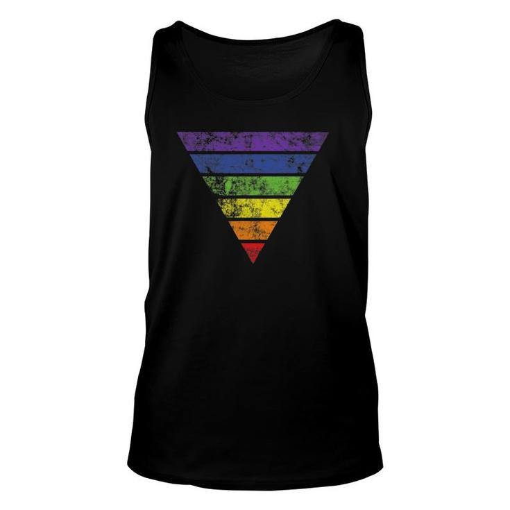 Lgbt Gay Pride Rainbow Flag Vintage Graphic Tee Gift Unisex Tank Top