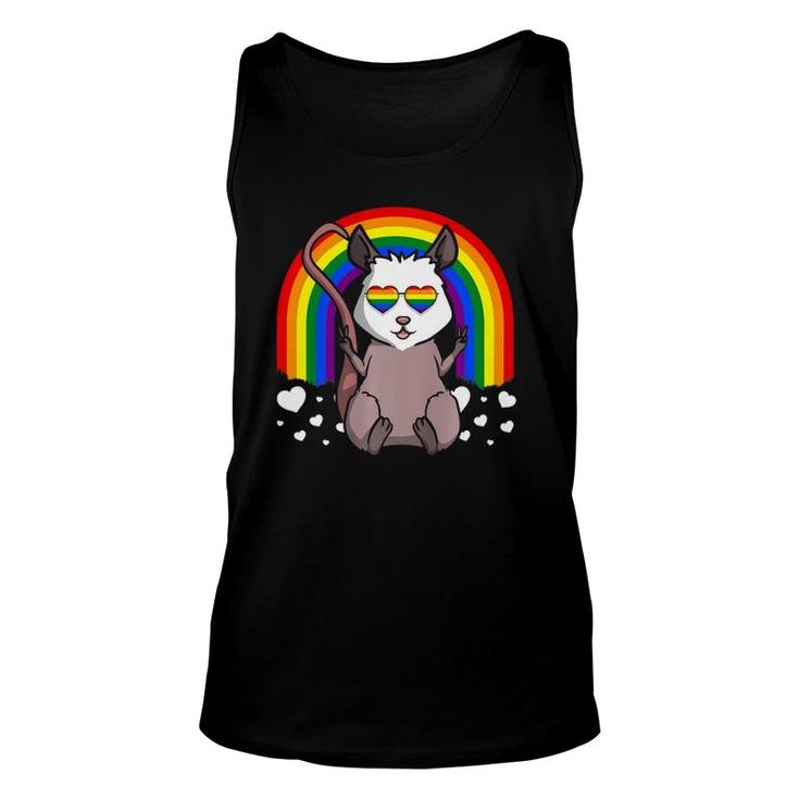 Lgbt Possum Gay Pride Rainbow Lgbtq Cute Gift  Unisex Tank Top
