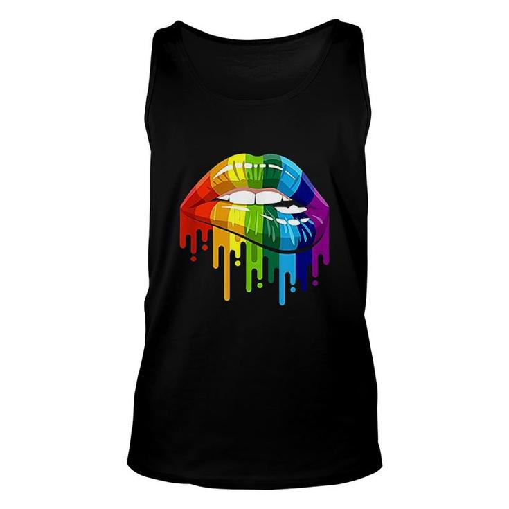 Lgbt Rainbow Lip Gay Pride Unisex Tank Top