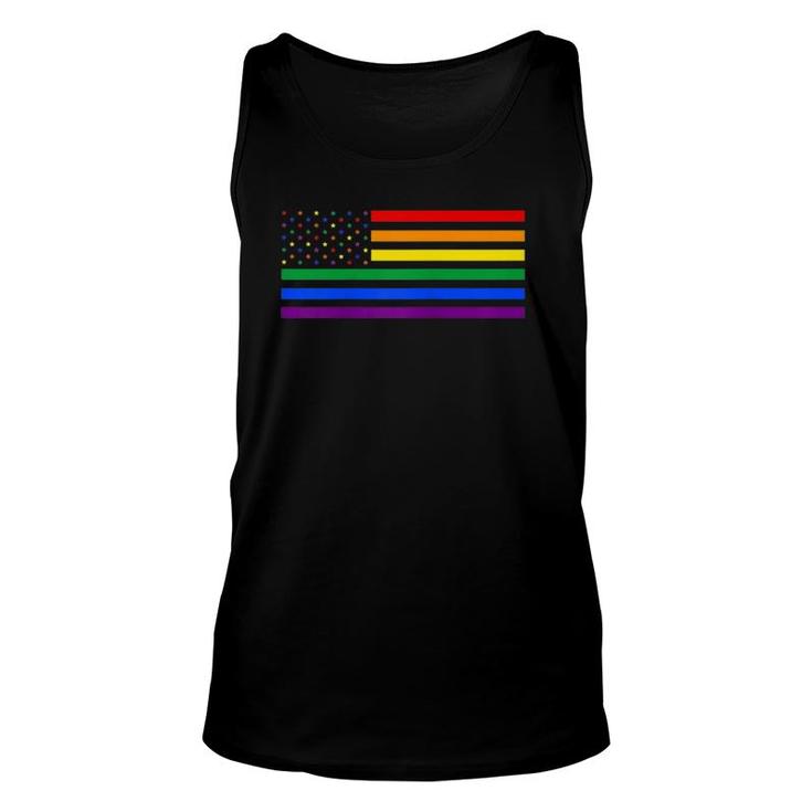 Lgbt Usa Flag Patriotic Gay Rainbow Pride Month Support Raglan Baseball Tee Tank Top