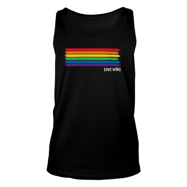 Lgbtq Pride Month, Love Wins Rainbow Unisex Tank Top