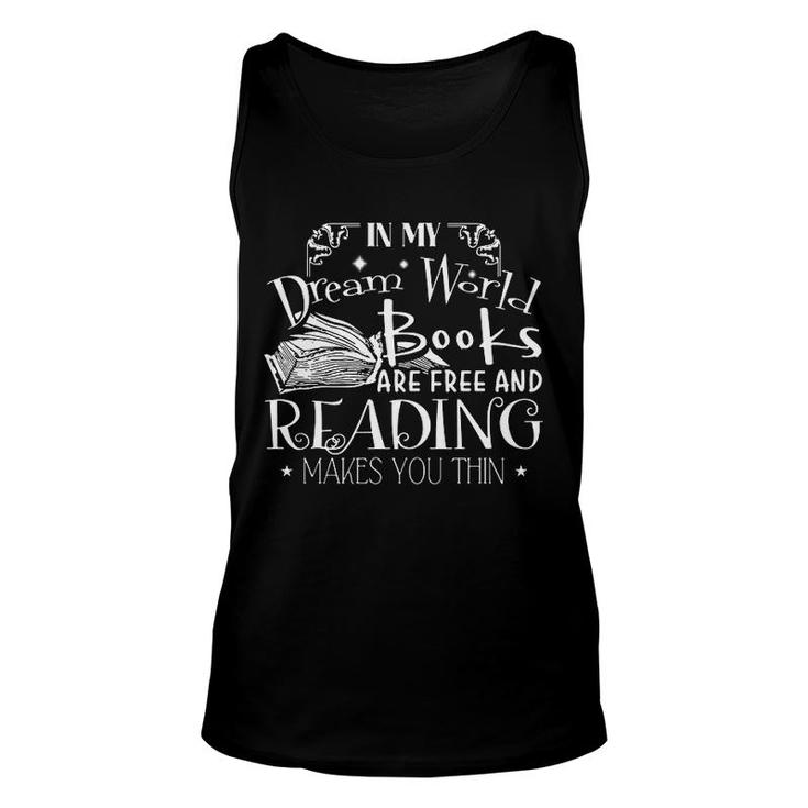 Librarian Reading Makes You Thin Unisex Tank Top