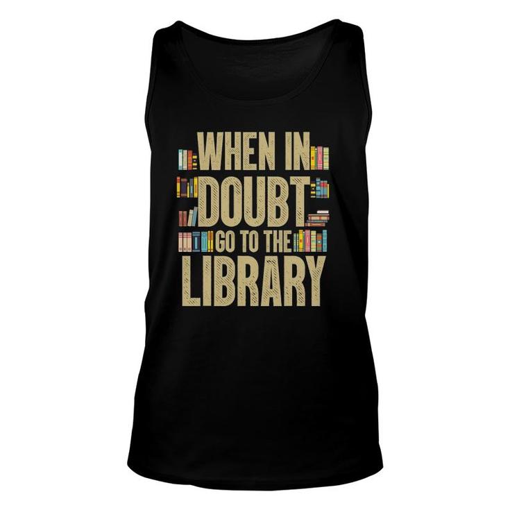 Library Men Women Book Reader Reading Librarian Tank Top