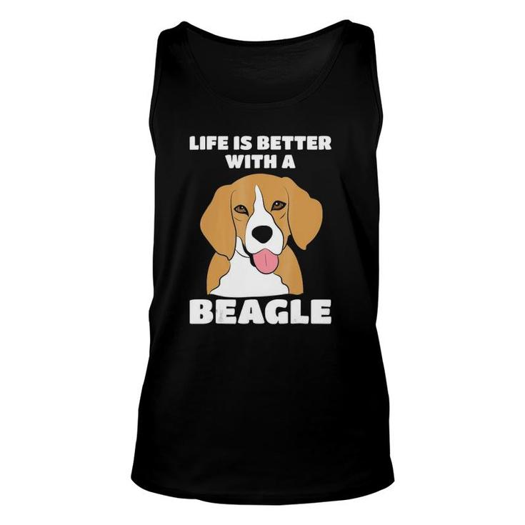 Life Is Better With A Beagle Lovers Gifts Funny Beagle Unisex Tank Top
