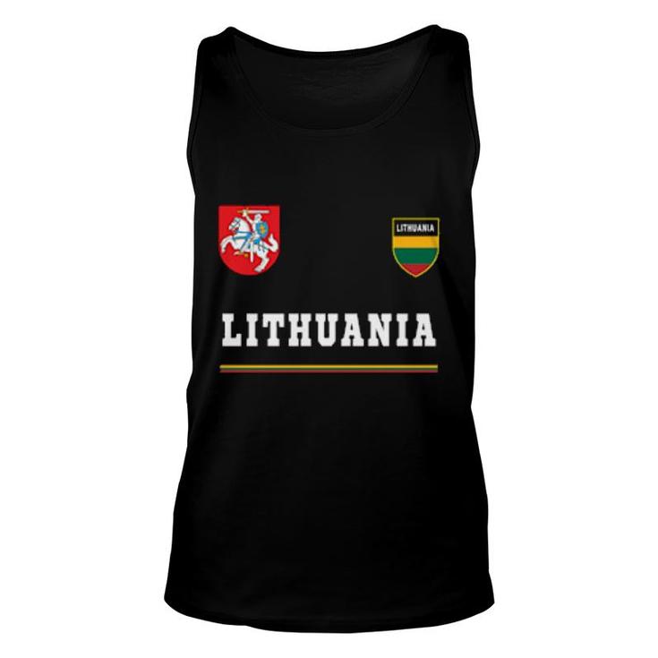 Lithuania Sportsoccer Jersey Flag Football  Unisex Tank Top