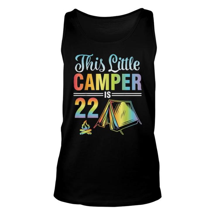 This Litle Camper Is 22 Years Old Happy Me You Son Daughter Tank Top