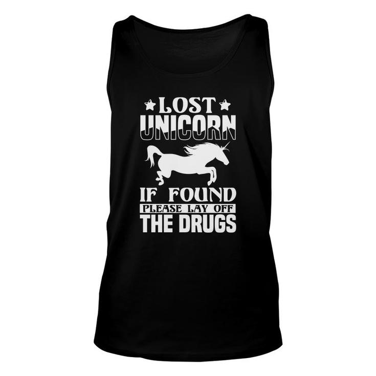 Lost Unicorn If Found Please Lay Off Unisex Tank Top