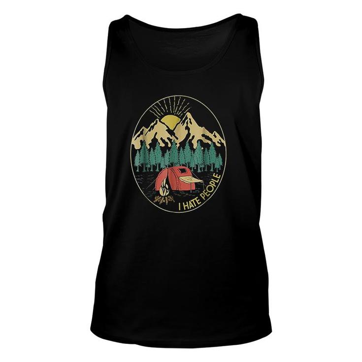 Love Camping I Hate People Unisex Tank Top