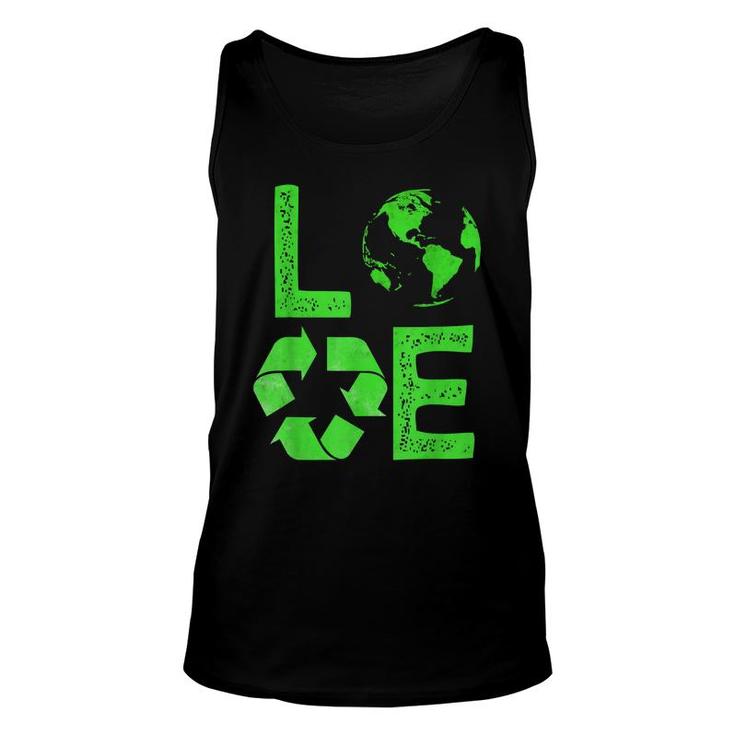 Love Earth Day 90S Planet Vintage Recycling Kids Or Teacher  Unisex Tank Top