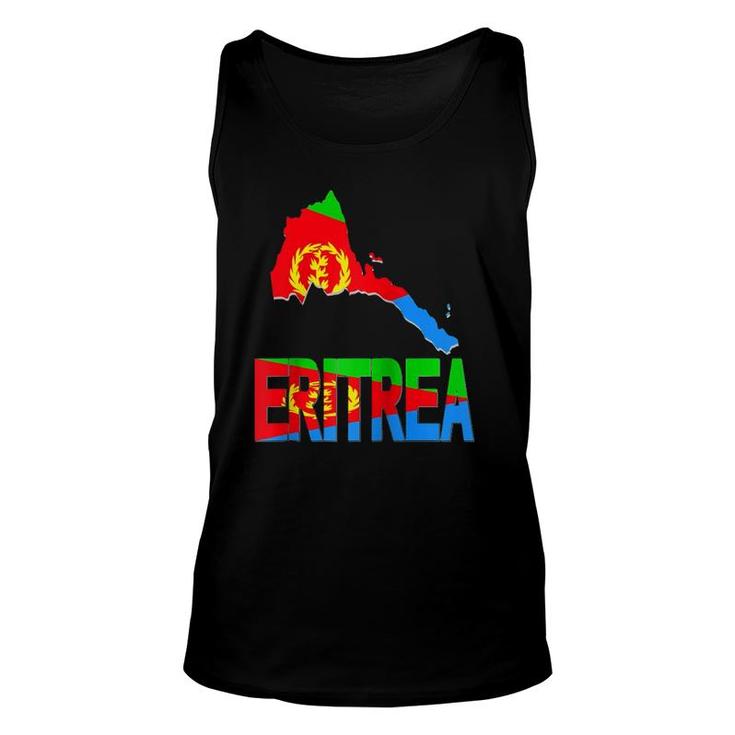 Love Eritrea With Eritrean Flag In Eritrea Map Eritrea Pride Raglan Baseball Tee Tank Top