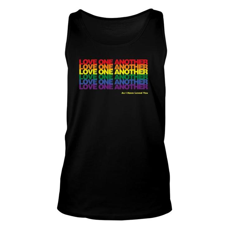 Love One Another Rainbow Solid Unisex Tank Top