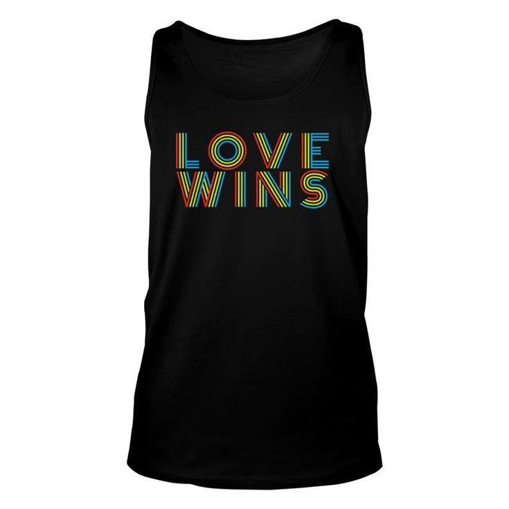Love Wins Gay Pride Lgbt Flag Gift Unisex Tank Top