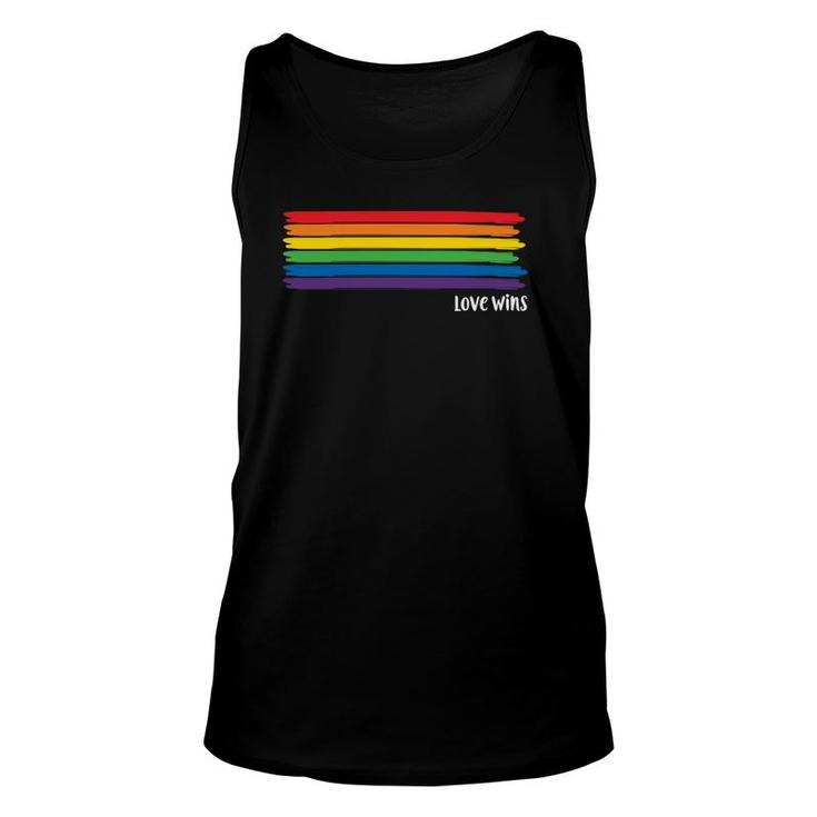 Love Wins Gay Pride Month Flag Unisex Tank Top