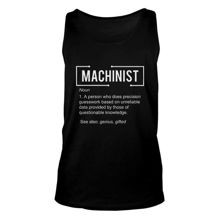 Machinist Funny Machinist Unisex Tank Top
