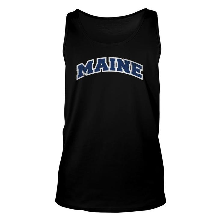 Maine Varsity Style Area Code 207 Vintage Unisex Tank Top