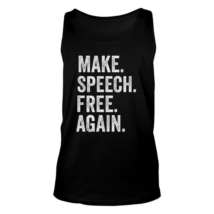 Make Speech Free Again America 2021 Free Speech Matters Unisex Tank Top