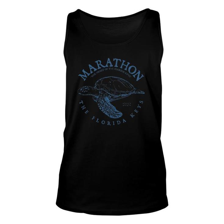 Marathon Turtle Florida Keys Scuba Fishing Diving Tee Unisex Tank Top