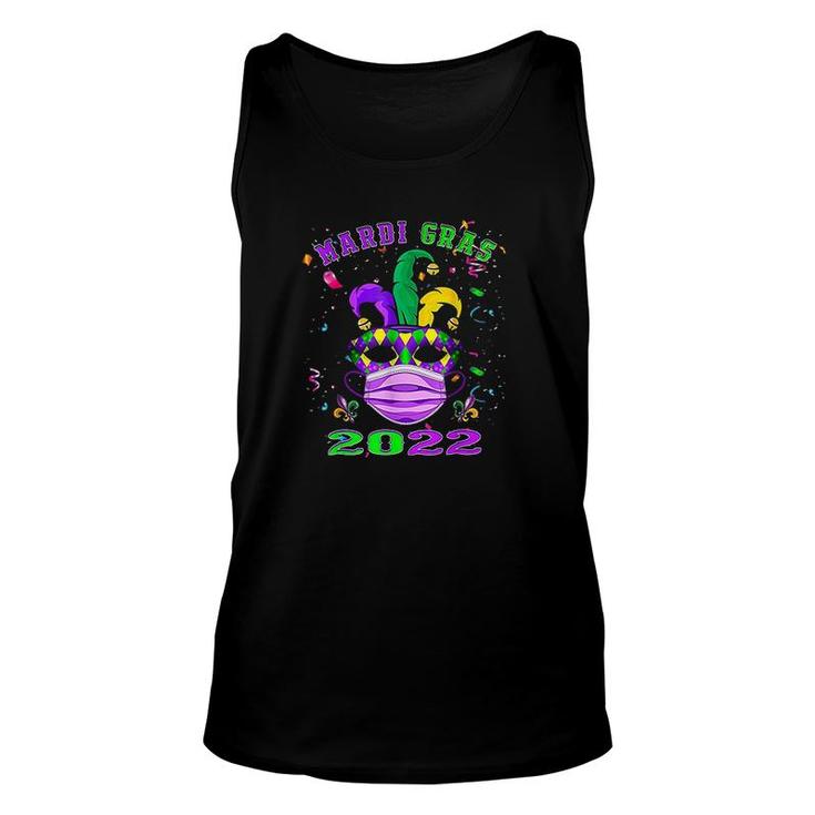 Mask And Face Mask Funny New Orleans Mardi Gras 2022 Unisex Tank Top