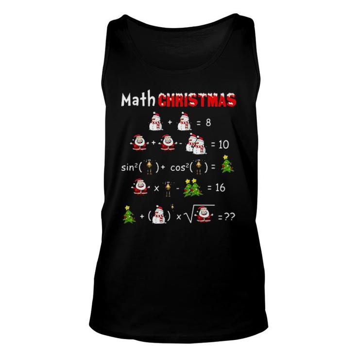Math Christmas Funny Christmas  Unisex Tank Top