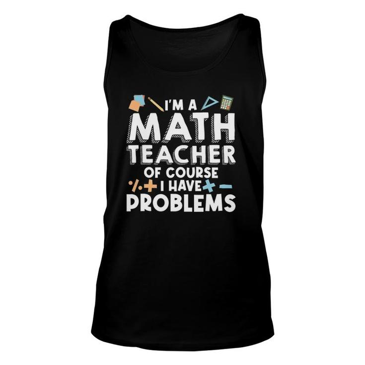 Math Teacher Art Men Women Statistics Algebra Mathematics Unisex Tank Top