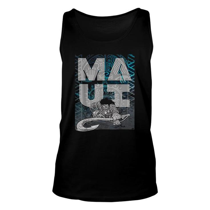 Maui Tattoo Style Letter Stack Portrait Unisex Tank Top