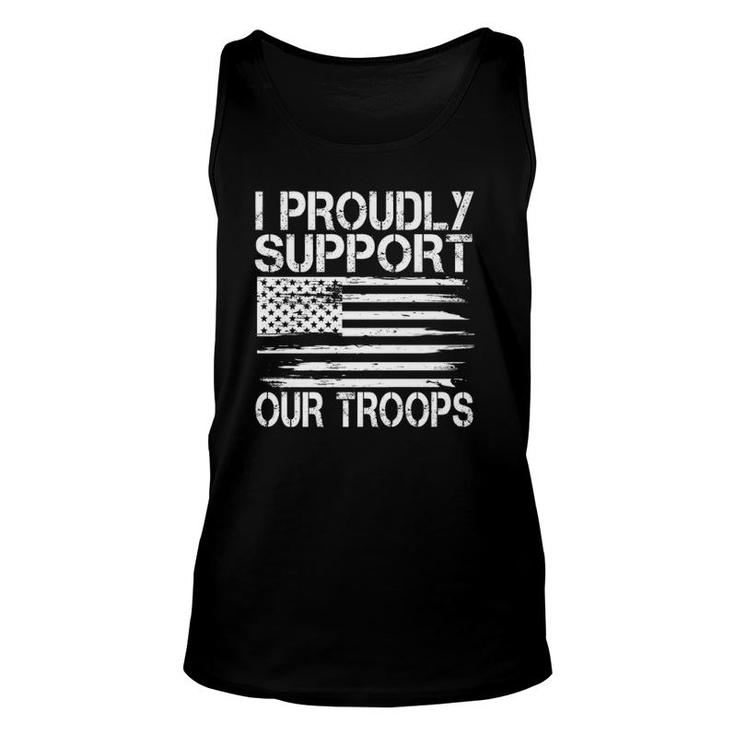 Memorial Day Gift - I Proudly Support Our Troops Premium Unisex Tank Top