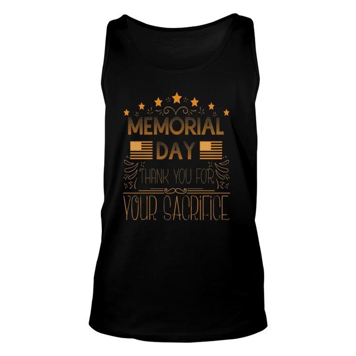 Memorial Day Thank You For Your Sacrifice Veterans Day Quotes Tank Top