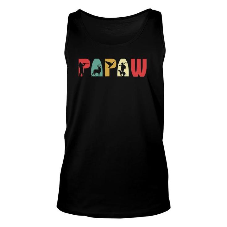 Men Vintage Hunting Papaw Father's Day Gift Grandpa Unisex Tank Top