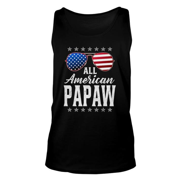 Mens All American Papaw 4Th Of Julyfathers Day Papaw Gift Unisex Tank Top