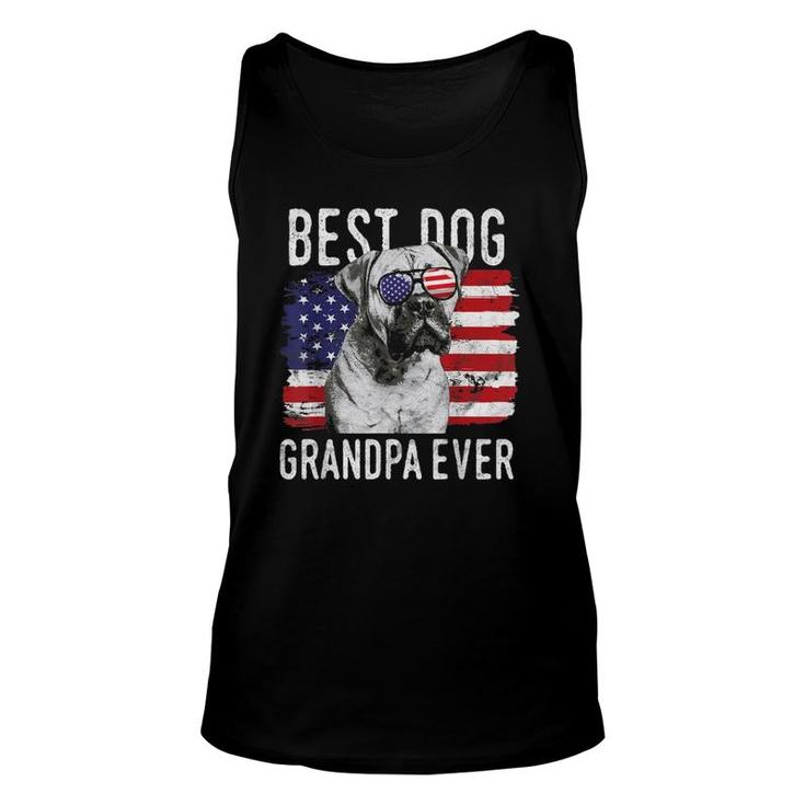 Mens American Flag Best Dog Grandpa Ever Mastiff Usa Unisex Tank Top