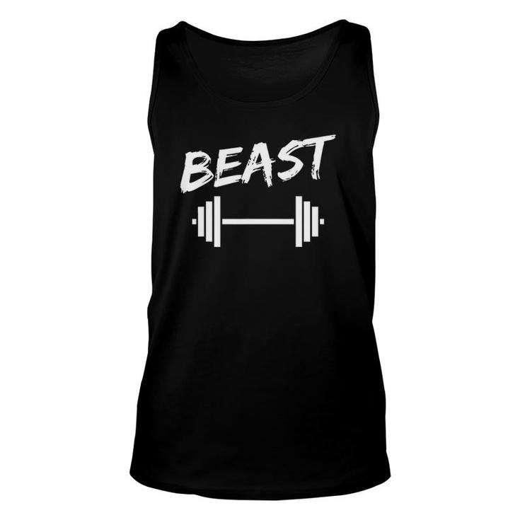 Mens Beast Father Son Fitness Bodybuilding Matching Unisex Tank Top